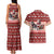 Dog Sled Christmas Couples Matching Tank Maxi Dress and Hawaiian Shirt Husky Sleigh Ride Design - Wonder Print Shop