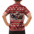 Dog Sled Christmas Family Matching Off The Shoulder Long Sleeve Dress and Hawaiian Shirt Husky Sleigh Ride Design - Wonder Print Shop