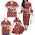 Dog Sled Christmas Family Matching Off The Shoulder Long Sleeve Dress and Hawaiian Shirt Husky Sleigh Ride Design - Wonder Print Shop