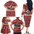 Dog Sled Christmas Family Matching Off The Shoulder Long Sleeve Dress and Hawaiian Shirt Husky Sleigh Ride Design - Wonder Print Shop