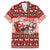 Dog Sled Christmas Family Matching Off The Shoulder Long Sleeve Dress and Hawaiian Shirt Husky Sleigh Ride Design - Wonder Print Shop