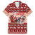 Dog Sled Christmas Family Matching Off Shoulder Maxi Dress and Hawaiian Shirt Husky Sleigh Ride Design - Wonder Print Shop