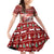 Dog Sled Christmas Family Matching Off Shoulder Short Dress and Hawaiian Shirt Husky Sleigh Ride Design - Wonder Print Shop