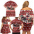 Dog Sled Christmas Family Matching Off Shoulder Short Dress and Hawaiian Shirt Husky Sleigh Ride Design - Wonder Print Shop