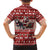 Dog Sled Christmas Family Matching Short Sleeve Bodycon Dress and Hawaiian Shirt Husky Sleigh Ride Design - Wonder Print Shop
