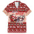 Dog Sled Christmas Family Matching Short Sleeve Bodycon Dress and Hawaiian Shirt Husky Sleigh Ride Design - Wonder Print Shop