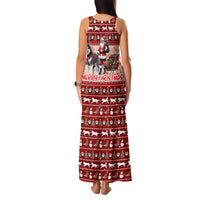 Dog Sled Christmas Family Matching Tank Maxi Dress and Hawaiian Shirt Husky Sleigh Ride Design - Wonder Print Shop