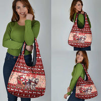 Dog Sled Christmas Grocery Bag Husky Sleigh Ride Design - Wonder Print Shop