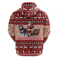 Dog Sled Christmas Hoodie Husky Sleigh Ride Design - Wonder Print Shop