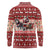 Dog Sled Christmas Long Sleeve Polo Shirt Husky Sleigh Ride Design - Wonder Print Shop