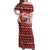 Dog Sled Christmas Off Shoulder Maxi Dress Husky Sleigh Ride Design - Wonder Print Shop