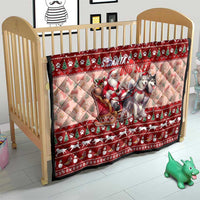 Dog Sled Christmas Quilt Husky Sleigh Ride Design - Wonder Print Shop