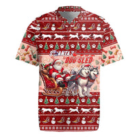 Dog Sled Christmas Rugby Jersey Husky Sleigh Ride Design - Wonder Print Shop