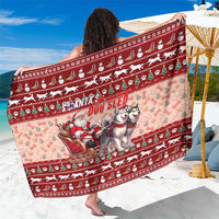 Dog Sled Christmas Sarong Husky Sleigh Ride Design - Wonder Print Shop