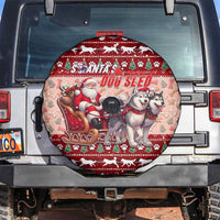 Dog Sled Christmas Spare Tire Cover Husky Sleigh Ride Design - Wonder Print Shop