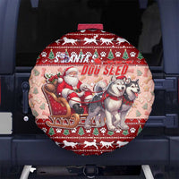 Dog Sled Christmas Spare Tire Cover Husky Sleigh Ride Design - Wonder Print Shop