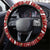 Dog Sled Christmas Steering Wheel Cover Husky Sleigh Ride Design - Wonder Print Shop