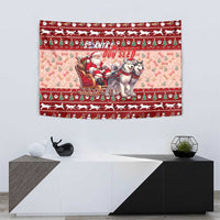 Dog Sled Christmas Tapestry Husky Sleigh Ride Design - Wonder Print Shop