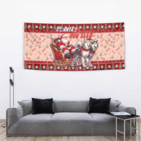 Dog Sled Christmas Tapestry Husky Sleigh Ride Design - Wonder Print Shop