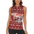 Dog Sled Christmas Women Sleeveless Polo Shirt Husky Sleigh Ride Design - Wonder Print Shop