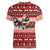 Dog Sled Christmas Women V-Neck T-Shirt Husky Sleigh Ride Design - Wonder Print Shop