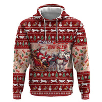 Dog Sled Christmas Zip Hoodie Husky Sleigh Ride Design - Wonder Print Shop