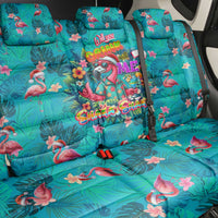 Tropical Flamingo Christmas Back Car Seat Cover Shaka Shaka Will You Drink With Me - Wonder Print Shop
