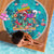 Tropical Flamingo Christmas Beach Blanket Shaka Shaka Will You Drink With Me - Wonder Print Shop