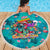 Tropical Flamingo Christmas Beach Blanket Shaka Shaka Will You Drink With Me - Wonder Print Shop