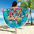 Tropical Flamingo Christmas Beach Blanket Shaka Shaka Will You Drink With Me - Wonder Print Shop