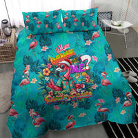 Tropical Flamingo Christmas Bedding Set Shaka Shaka Will You Drink With Me - Wonder Print Shop
