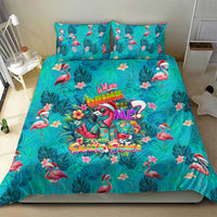 Tropical Flamingo Christmas Bedding Set Shaka Shaka Will You Drink With Me - Wonder Print Shop
