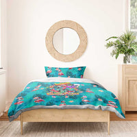 Tropical Flamingo Christmas Bedding Set Shaka Shaka Will You Drink With Me - Wonder Print Shop