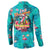 Tropical Flamingo Christmas Button Sweatshirt Shaka Shaka Will You Drink With Me - Wonder Print Shop