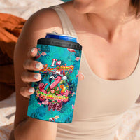 Tropical Flamingo Christmas 4 in 1 Can Cooler Tumbler Shaka Shaka Will You Drink With Me - Wonder Print Shop