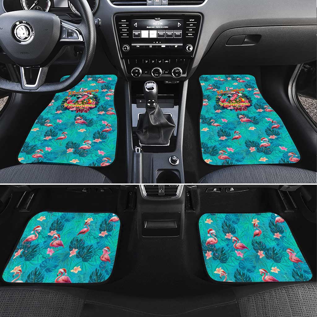 Tropical Flamingo Christmas Car Mats Shaka Shaka Will You Drink With Me - Wonder Print Shop