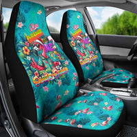Tropical Flamingo Christmas Car Seat Cover Shaka Shaka Will You Drink With Me - Wonder Print Shop