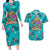 Tropical Flamingo Christmas Couples Matching Long Sleeve Bodycon Dress and Hawaiian Shirt Shaka Shaka Will You Drink With Me - Wonder Print Shop