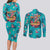 Tropical Flamingo Christmas Couples Matching Long Sleeve Bodycon Dress and Long Sleeve Button Shirt Shaka Shaka Will You Drink With Me - Wonder Print Shop