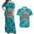 Tropical Flamingo Christmas Couples Matching Off Shoulder Maxi Dress and Hawaiian Shirt Shaka Shaka Will You Drink With Me - Wonder Print Shop