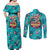 Tropical Flamingo Christmas Couples Matching Off Shoulder Maxi Dress and Long Sleeve Button Shirt Shaka Shaka Will You Drink With Me - Wonder Print Shop