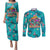 Tropical Flamingo Christmas Couples Matching Puletasi and Long Sleeve Button Shirt Shaka Shaka Will You Drink With Me - Wonder Print Shop