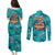 Tropical Flamingo Christmas Couples Matching Puletasi and Long Sleeve Button Shirt Shaka Shaka Will You Drink With Me - Wonder Print Shop