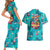 Tropical Flamingo Christmas Couples Matching Short Sleeve Bodycon Dress and Hawaiian Shirt Shaka Shaka Will You Drink With Me - Wonder Print Shop