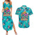 Tropical Flamingo Christmas Couples Matching Summer Maxi Dress and Hawaiian Shirt Shaka Shaka Will You Drink With Me - Wonder Print Shop