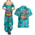 Tropical Flamingo Christmas Couples Matching Summer Maxi Dress and Hawaiian Shirt Shaka Shaka Will You Drink With Me - Wonder Print Shop