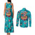 Tropical Flamingo Christmas Couples Matching Tank Maxi Dress and Long Sleeve Button Shirt Shaka Shaka Will You Drink With Me - Wonder Print Shop