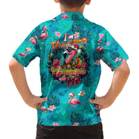 Tropical Flamingo Christmas Family Matching Long Sleeve Bodycon Dress and Hawaiian Shirt Shaka Shaka Will You Drink With Me - Wonder Print Shop