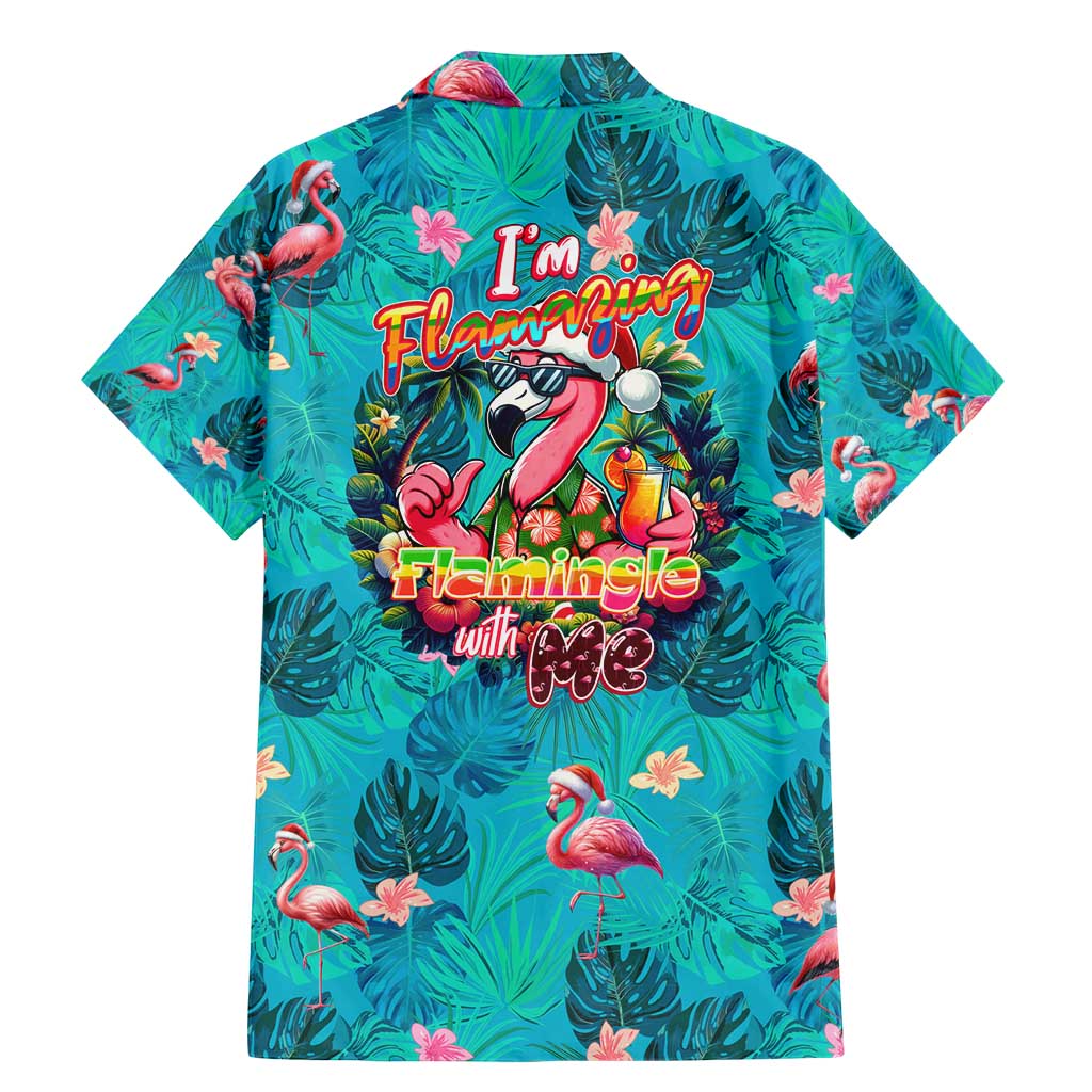 Tropical Flamingo Christmas Family Matching Mermaid Dress and Hawaiian Shirt Shaka Shaka Will You Drink With Me - Wonder Print Shop