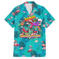 Tropical Flamingo Christmas Family Matching Off The Shoulder Long Sleeve Dress and Hawaiian Shirt Shaka Shaka Will You Drink With Me - Wonder Print Shop